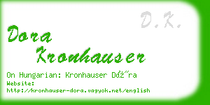 dora kronhauser business card